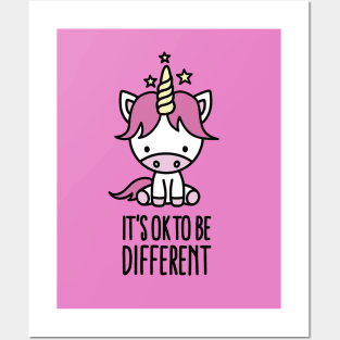 It’s ok to be different - unicorn Posters and Art